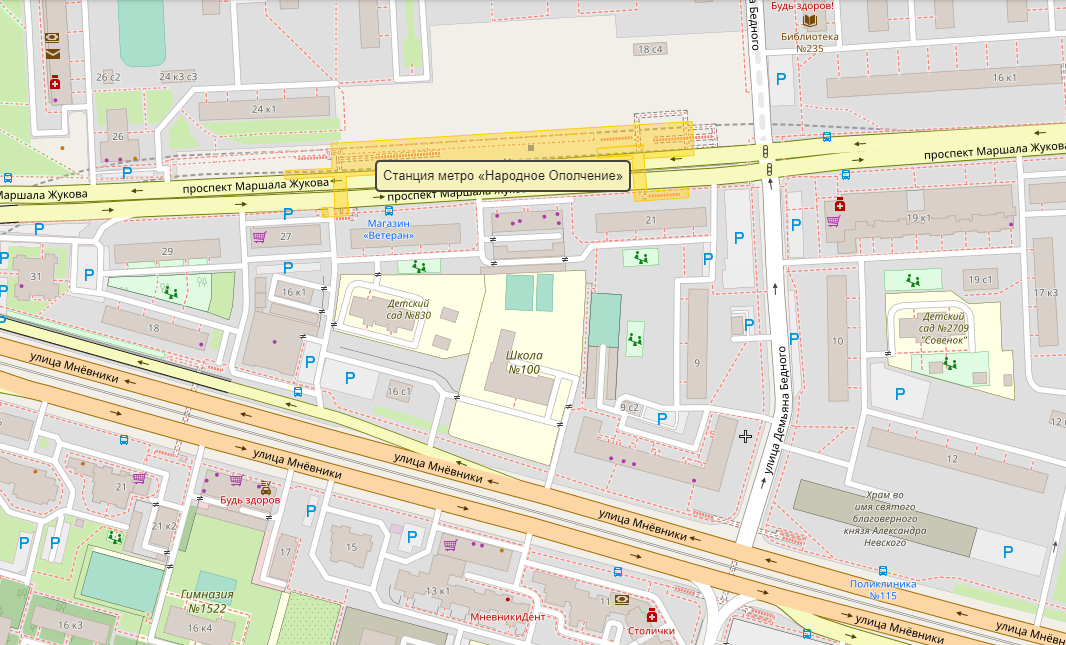 Квартира метро народное ополчение