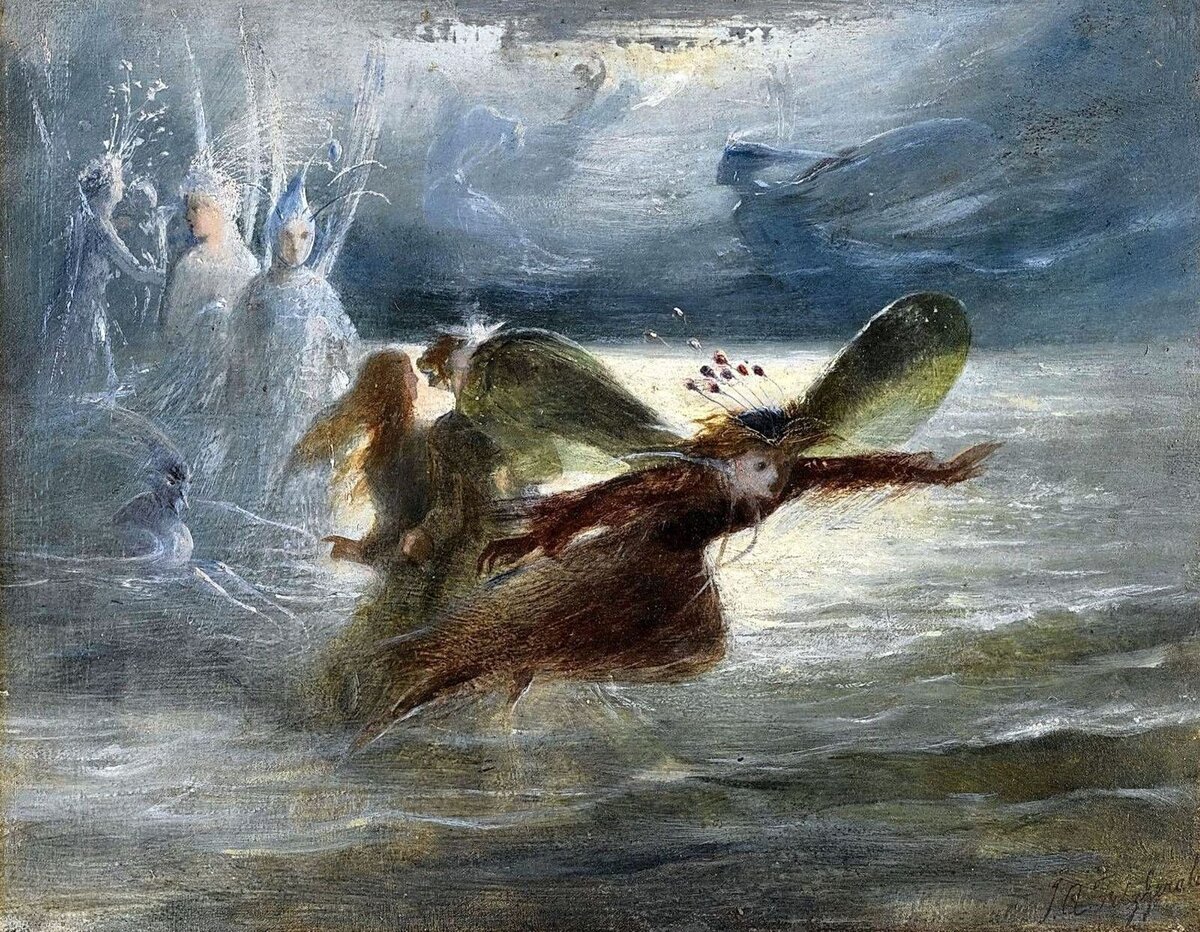 Джон Фицджеральд 1819 - 1906. Полёт сильфов над морем