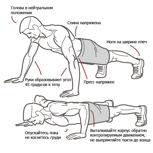 Актуальная картинка про отжимание. Из открытых источников.