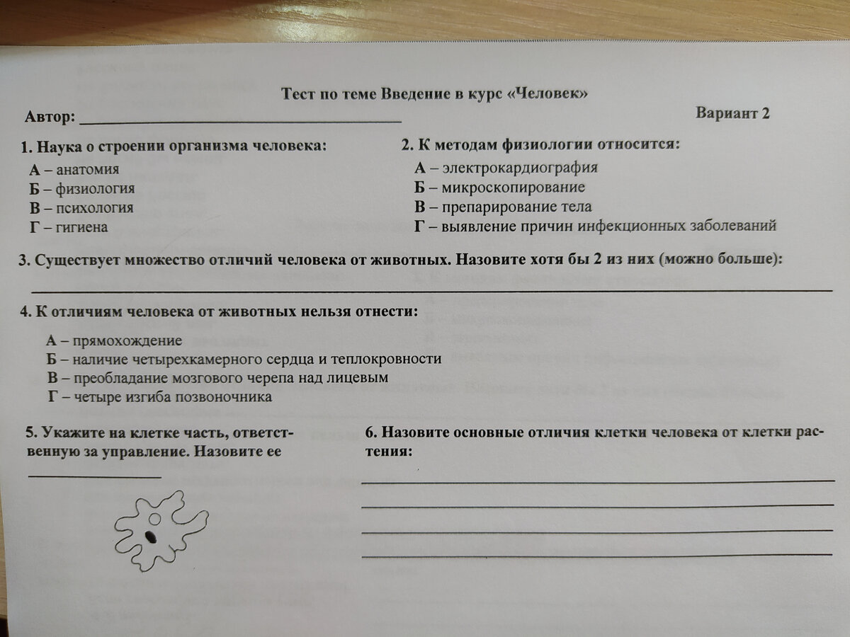 Вариантов должно быть побольше, минимум четыре