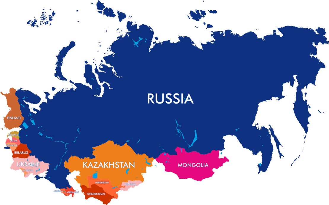 Карта стран снг с границами