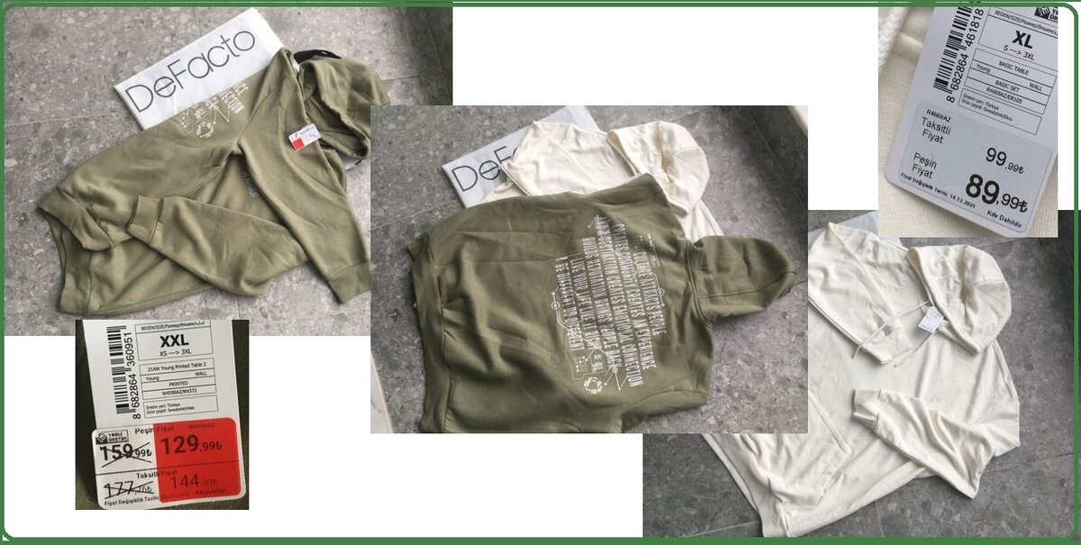 Мужские толстовки из DeFacto. Фото автора.