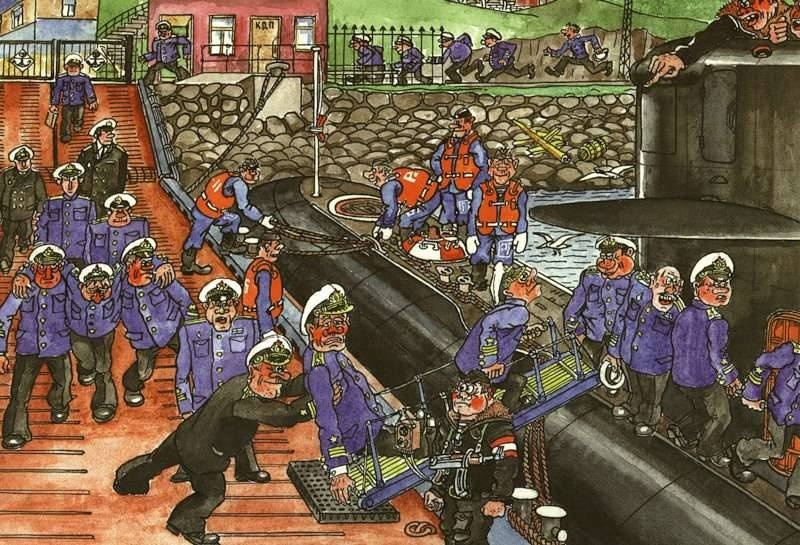 Советский комикс о жизни на атомной подводной лодке с баллистическими ракетами типа «Янки»