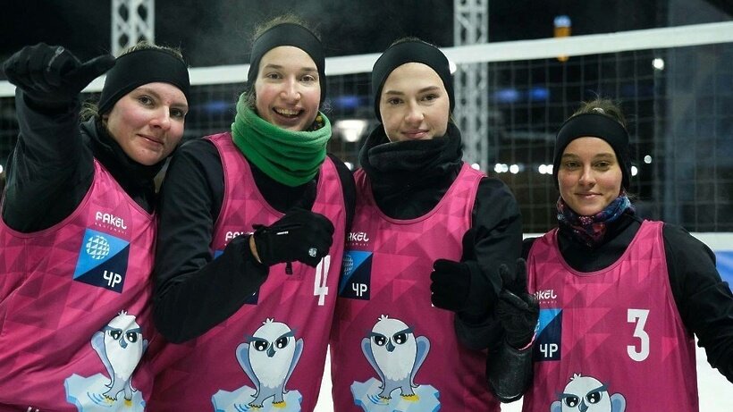    «Снежные волейболистки» Подмосковья ©Telegram-канал Министерства спорта Московской области