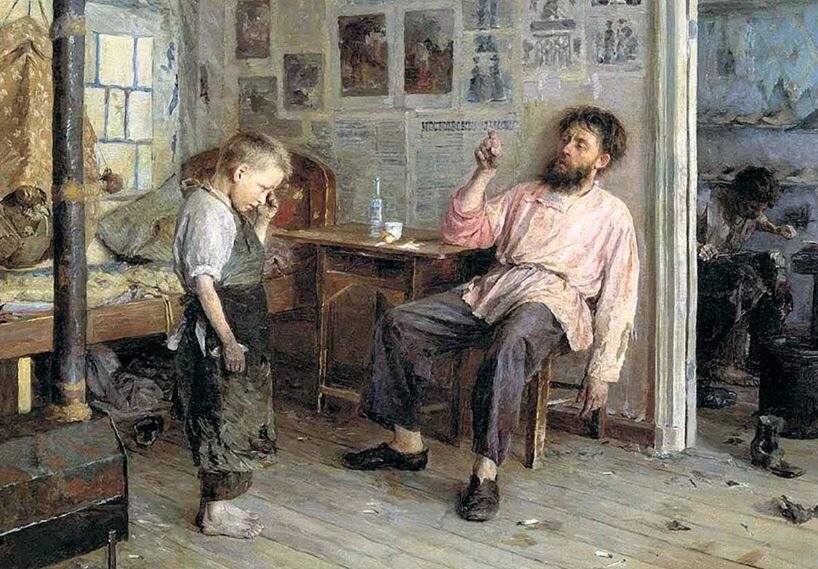 Картина «Новичок» (1893). Художник Иван Богданов