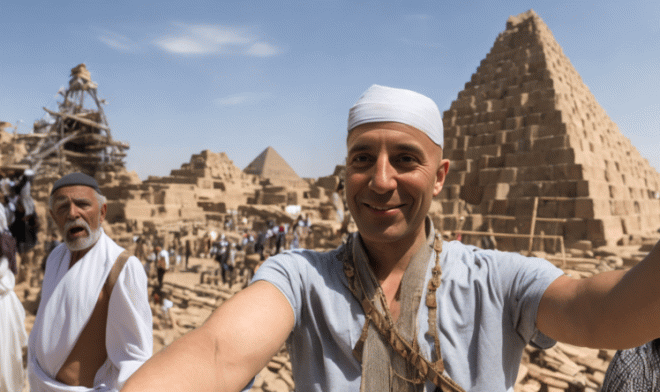    Stelfie в эпоху строительства египетских пирамид