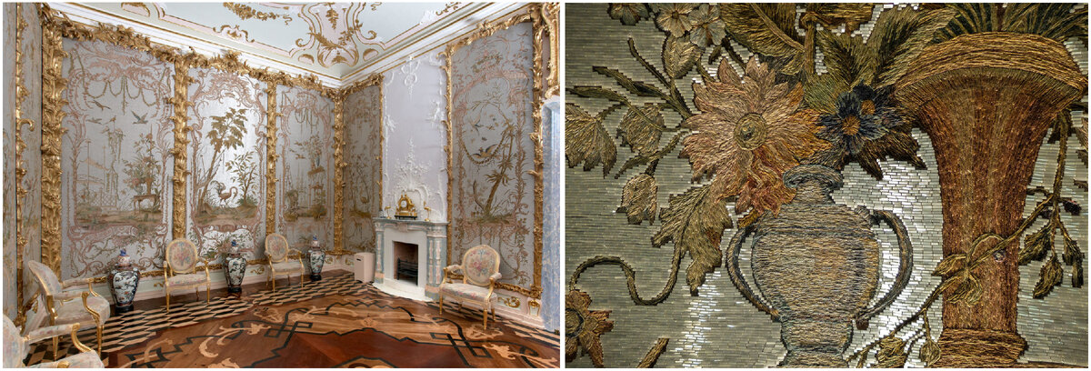 Стеклярусная комната во дворце Ораниенбаум. Изображения взяты с сервиса Яндекс.Картинки