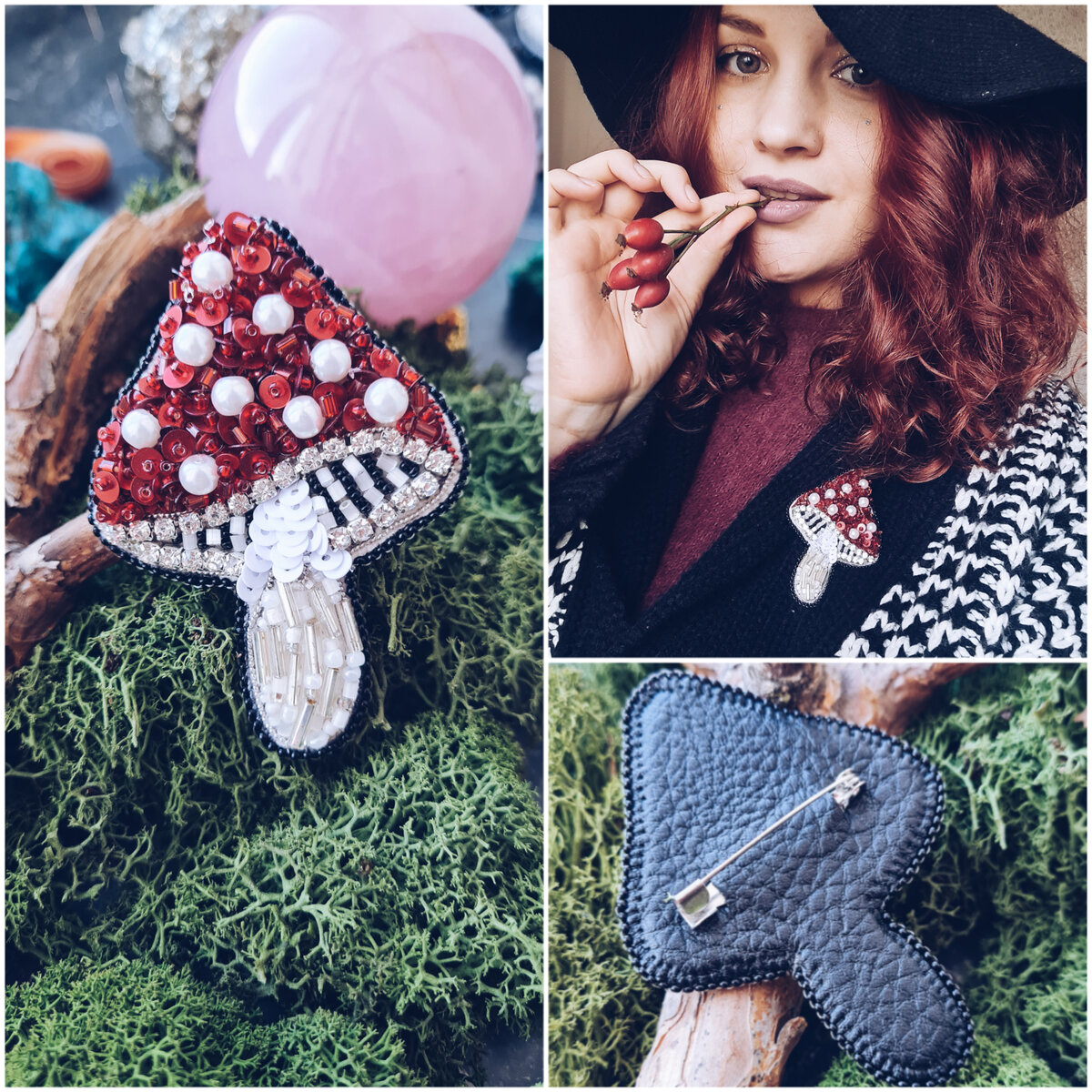 Брошь "Мухомор" 1380 р.