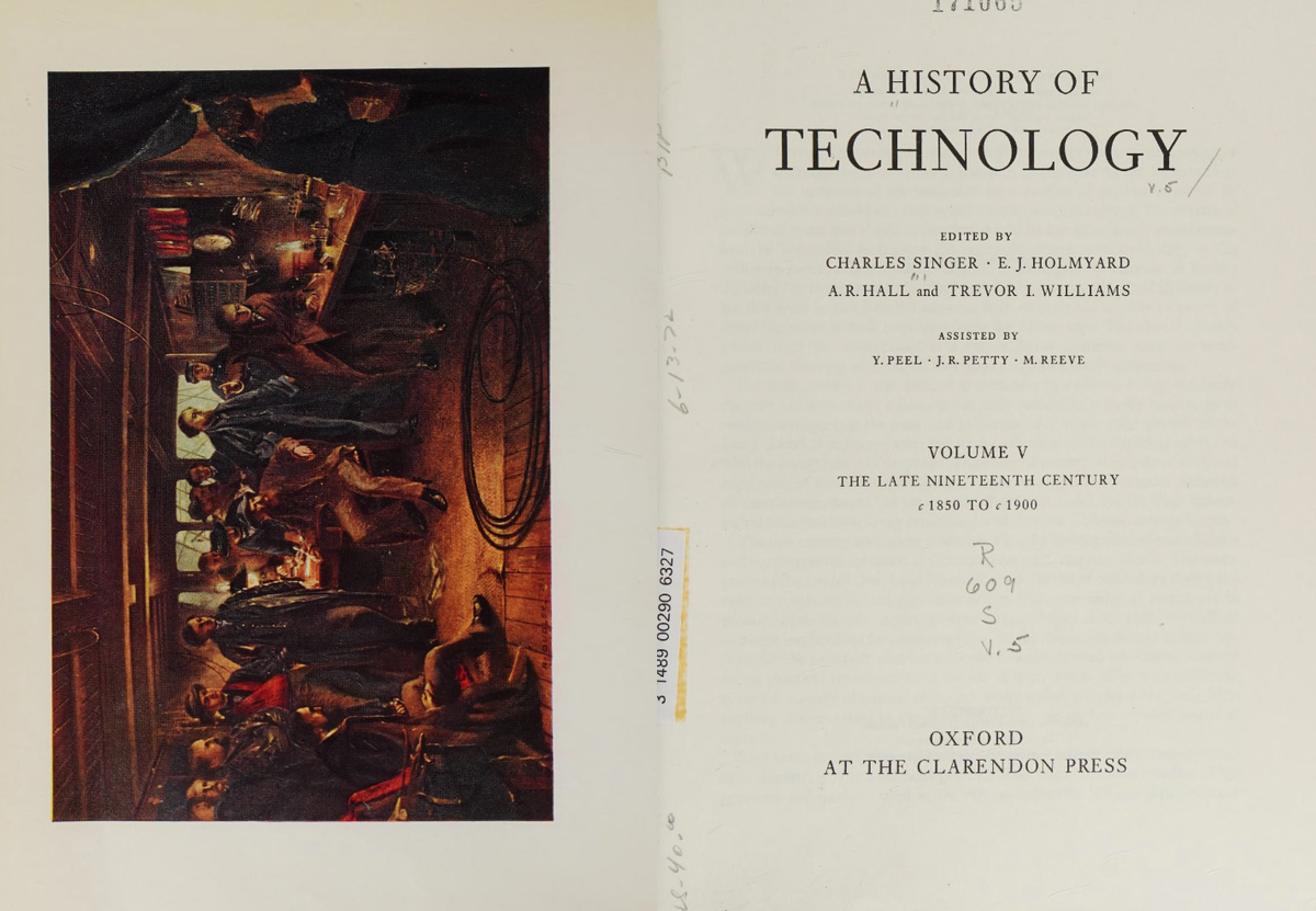Пятый том "Истории технологий"