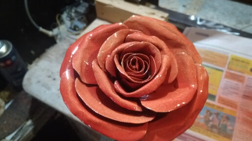 роза из металла своими руками, троянда з металу своїми руками,DIY metal rose
