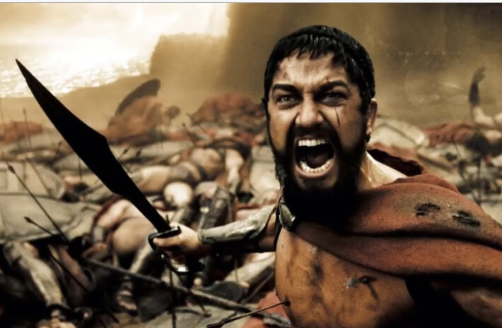 Кадр из фильма "300 спартанцев"
