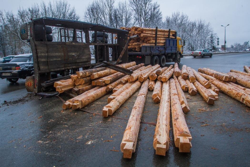 Нужно вывести из леса 35 бревен трактор