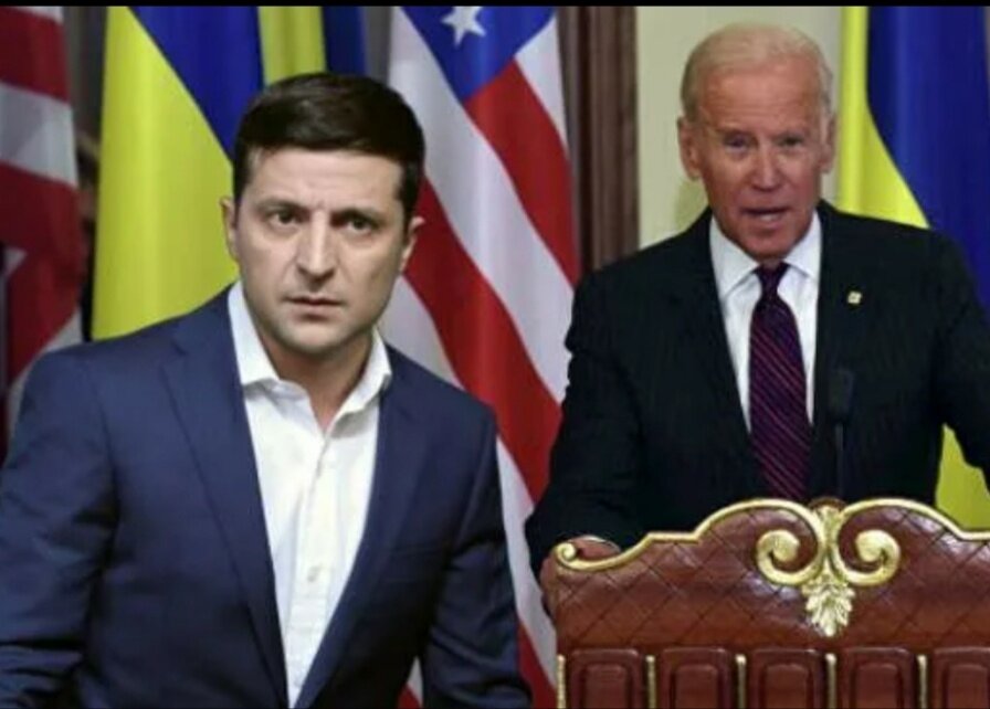 Зеленский и Байден.   Из открытых источн.иков.