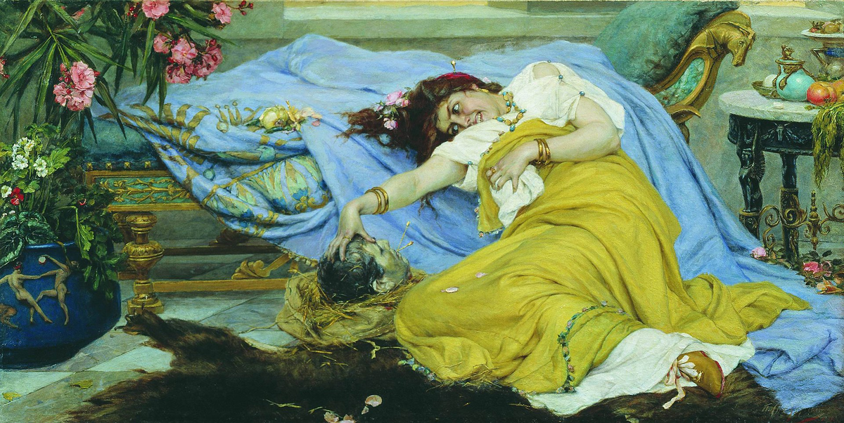 Павел Сведомский. Фульвия с головой Цицерона (конец XIX века)