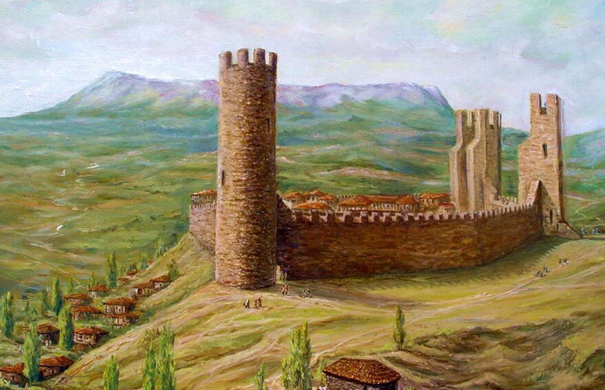 Крепость Алустон в средневековье. Алушта. Крым