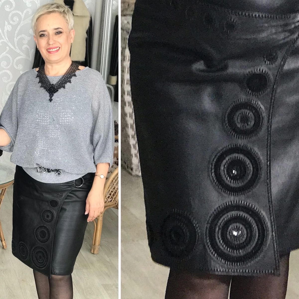 Кожаные юбки от Ирины Берзиной 