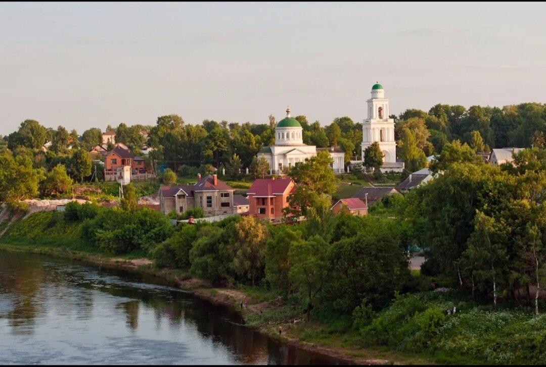 Ржев.  Вид с набережной р. Волга. 