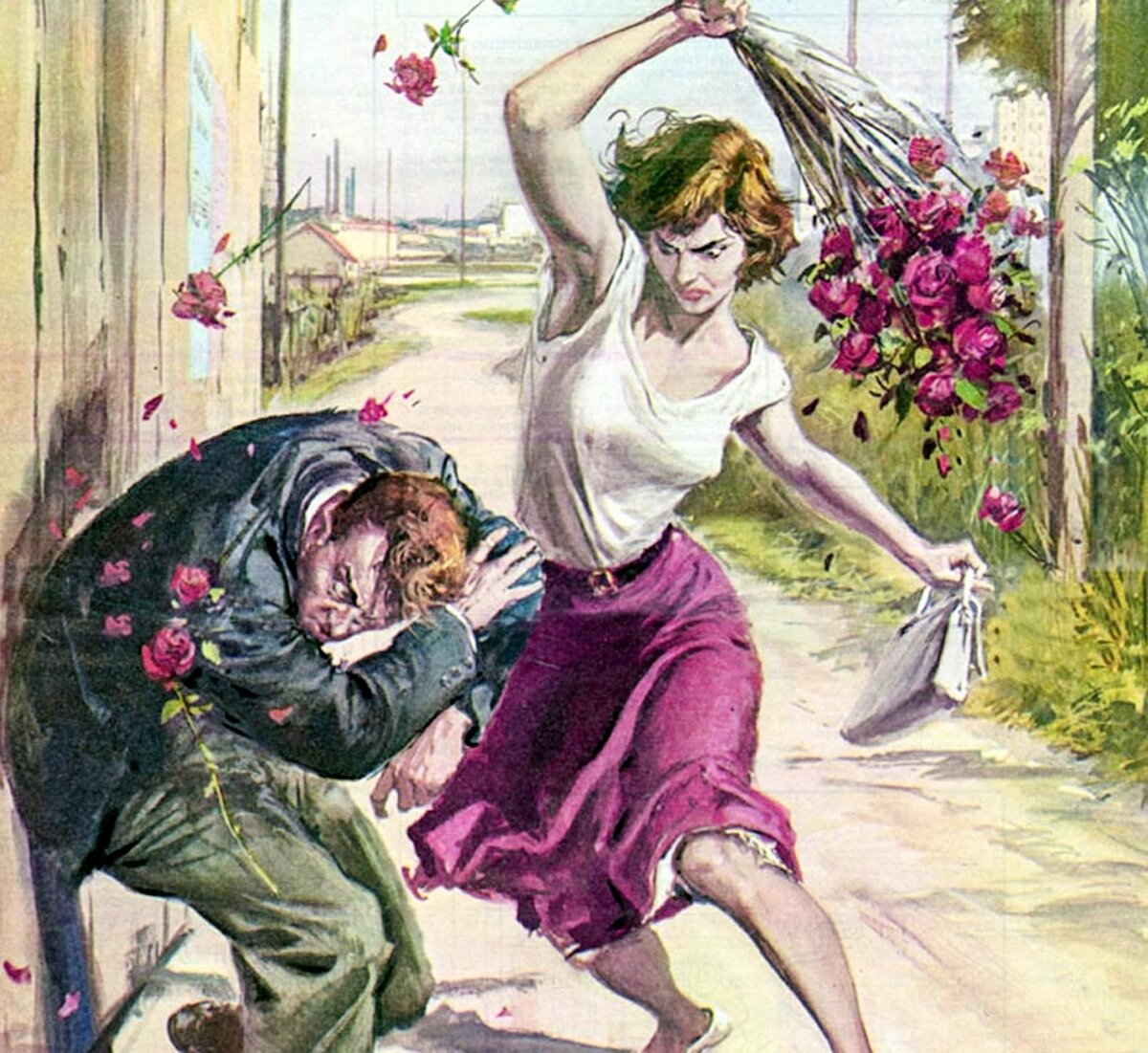 Вальтер Молино «Избиение цветами», фрагмент