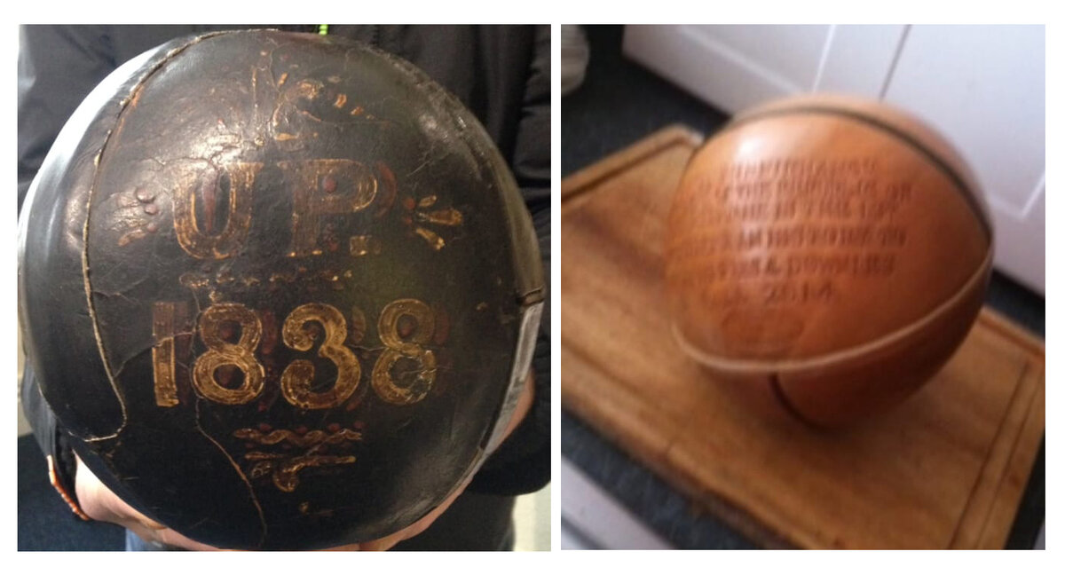 Мяч победителя турнира Uppies and Downies. Реликвия победителя. Семейная ценность. Настоящий ценный антиквариат.