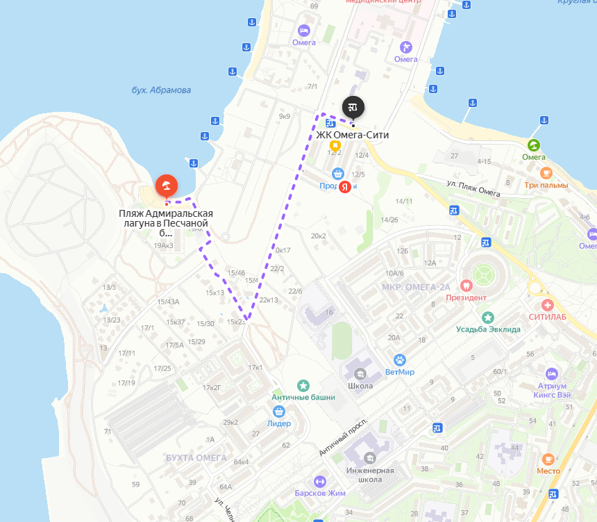 От ЖК «Омега-Сити»