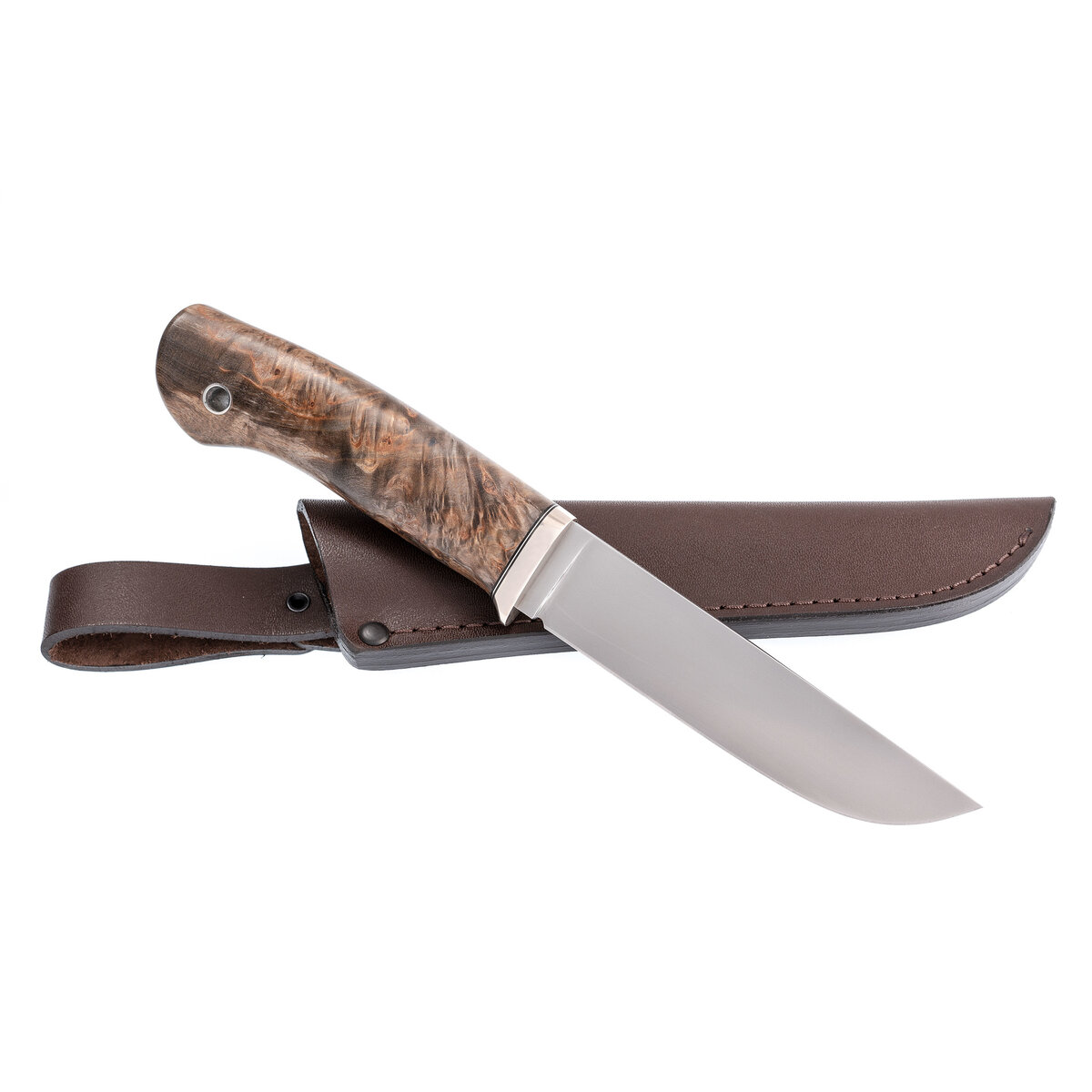 Нож Панцуй, сталь ELMAX, карельская береза