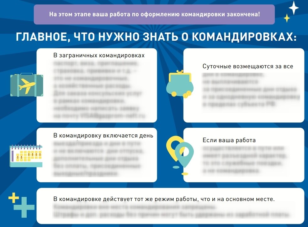 В памятке краткая выдержка курса — самая необходимая информация. Сотрудник всегда может держать ее под рукой. Выполнена она в том же стиле, что и сам курс