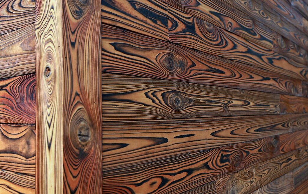 Обожженный фасад бани. Яндекс картинки