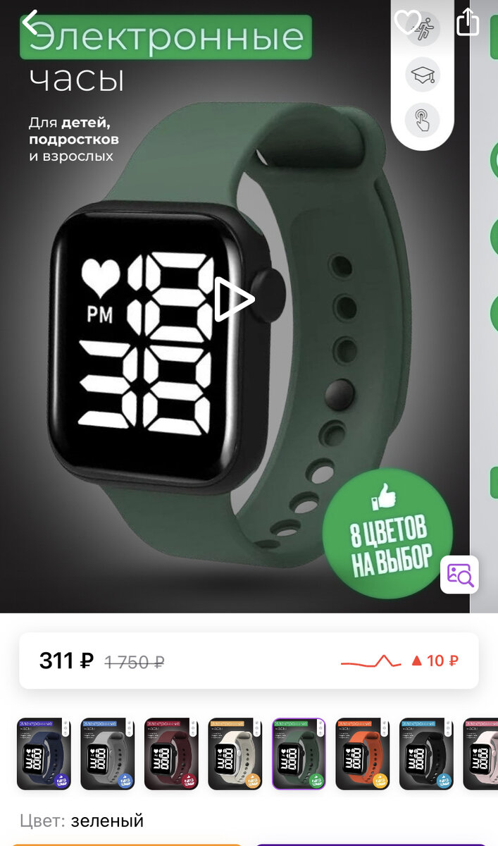 Рис : Часы из Китая , скриншот странички автора 