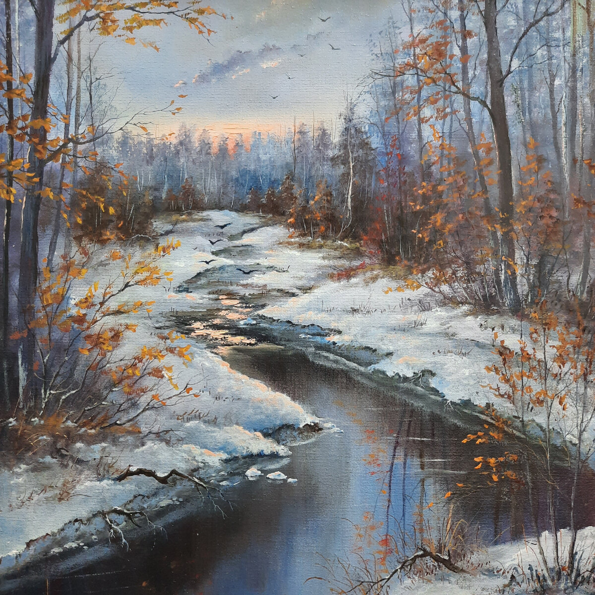 "В Измайловском парке" / 38х38 см /холст, масло / 2021г