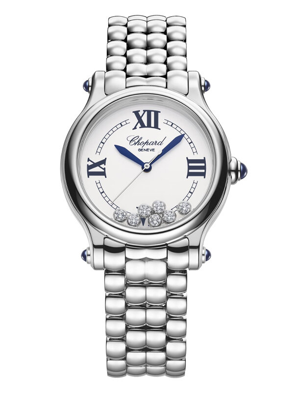 Часы Chopard Happy Sport The First в 33 мм корпусе из стали с 7 плавающими бриллиантами 