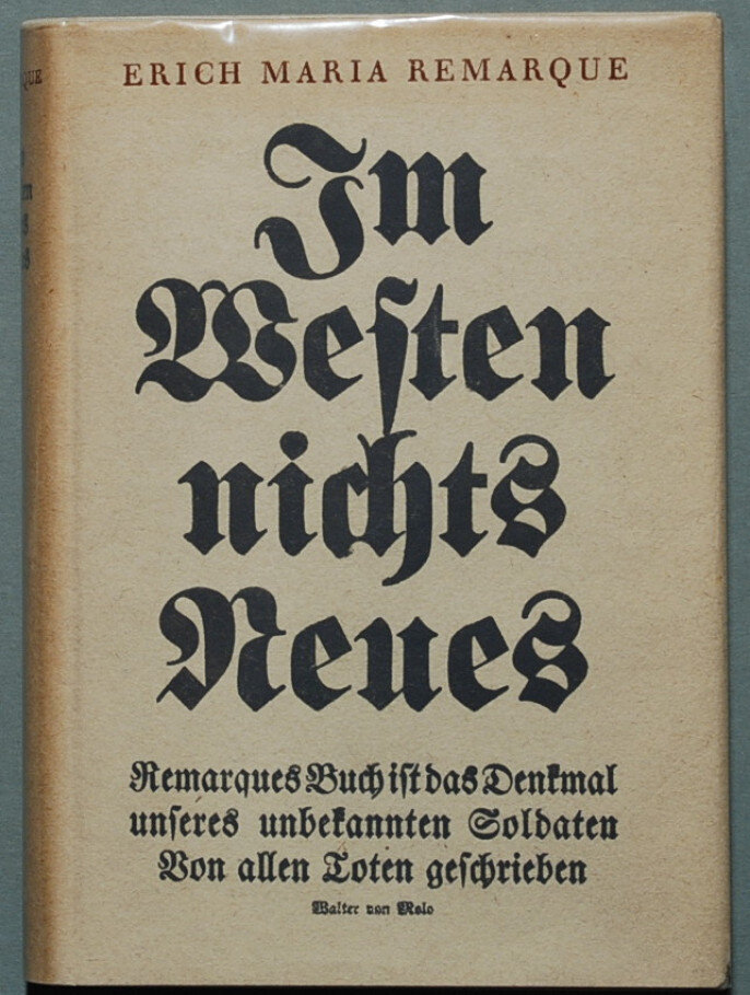 Обложка первого издания романа «На Западном фронте без перемен» 1929 года, источник Яндекс картинки.