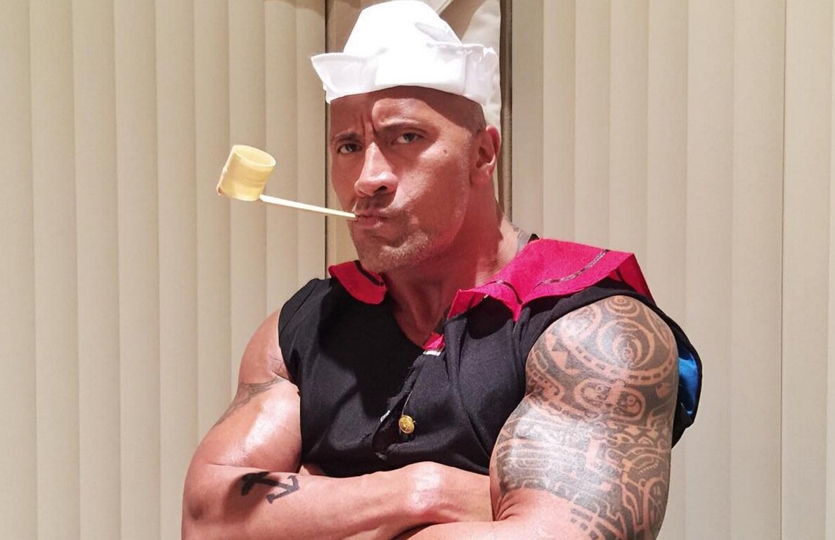 Дуэйн Джонсон на Хэллоуин решил, что он — моряк Папай. Вышло мило и смешно.