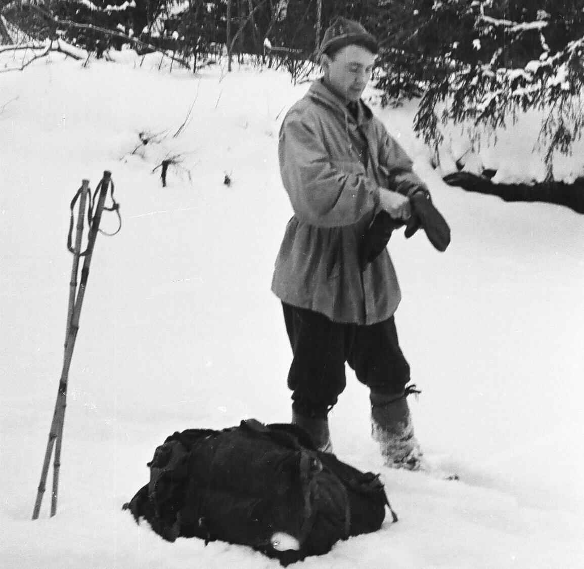 Рустем Слободин. Фото из трагического похода 1959 года.