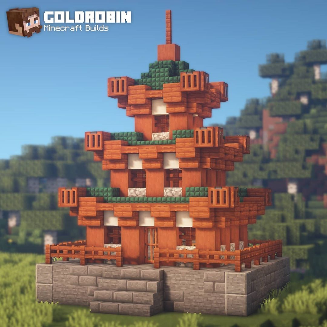Build a temple. Храм майнкрафт. Майнкрафт Epic build. Японская башня Димасик скрыник. Minecraft Epic brons.