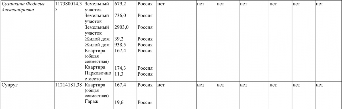 Доходы семьи Суханкиных оказались самыми высокими