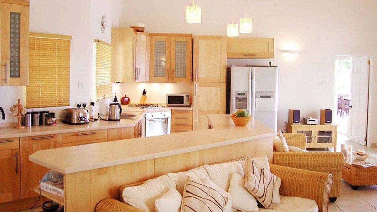 Дизайн кухни гостиной в современном стиле.