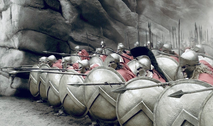 Спартанцы на защите у Огненных ворот 