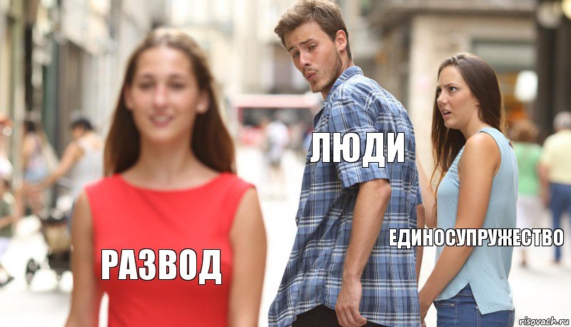Адаптация популярного мема под тему молодежных разводов