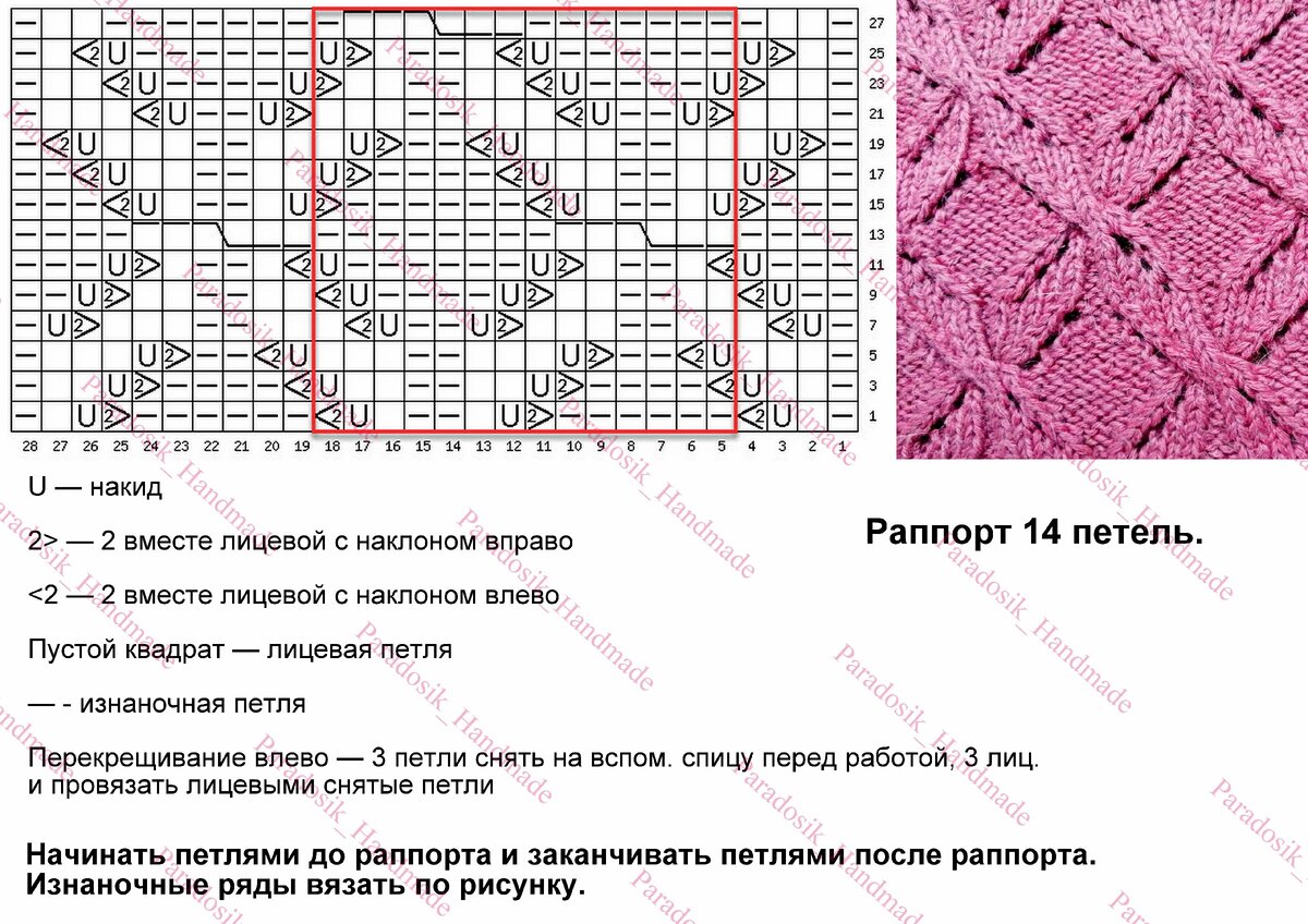 Узор бабочки спицами схема и описание