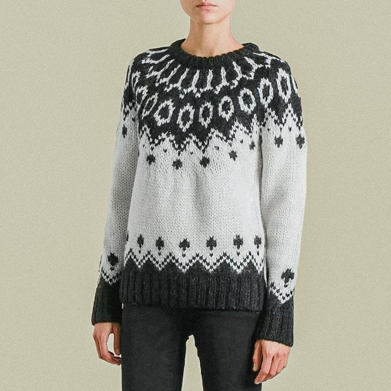 Дизайнерский джемпер с круглой кокеткой 