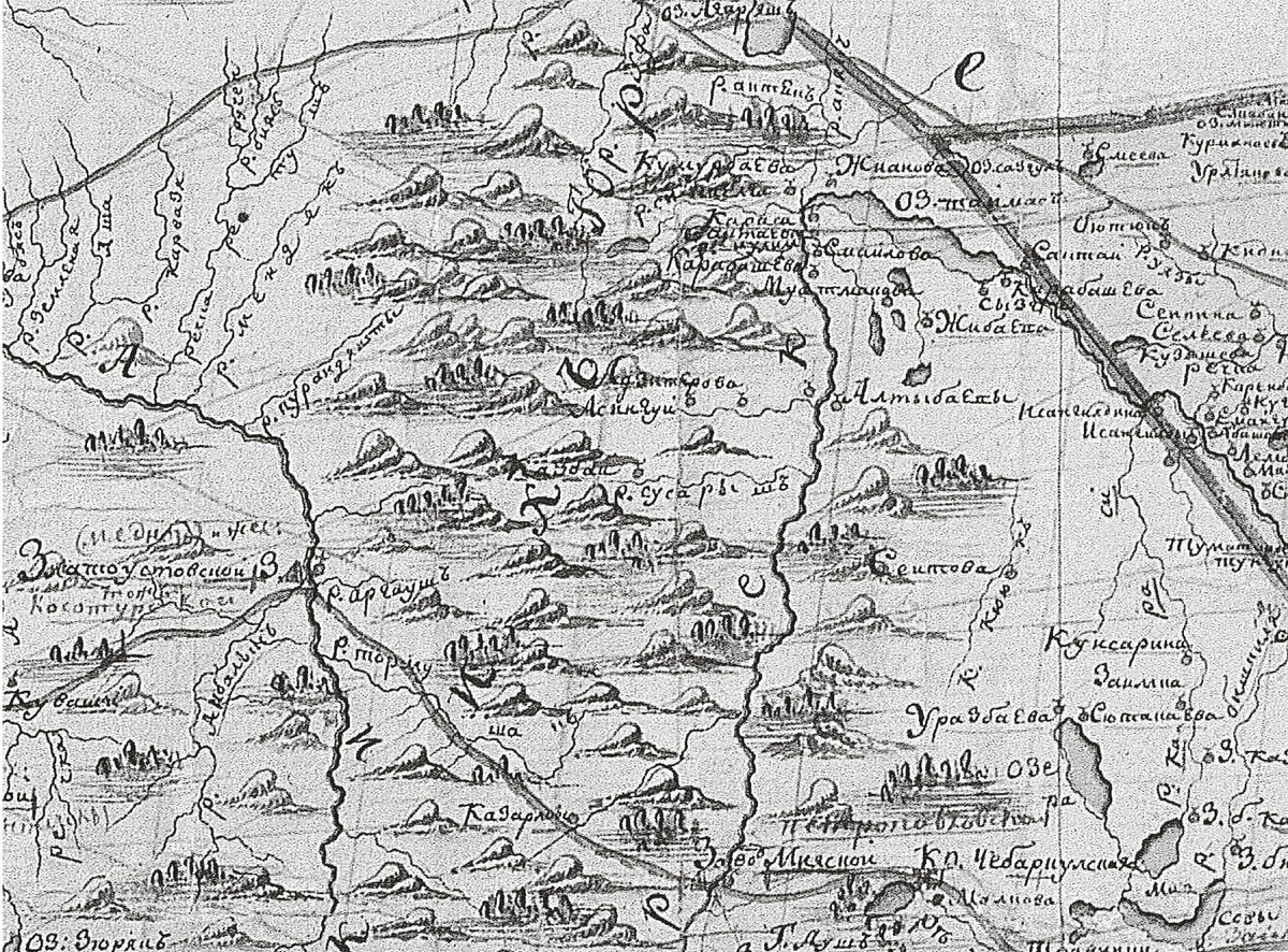 Карта уфимского наместничества 1786