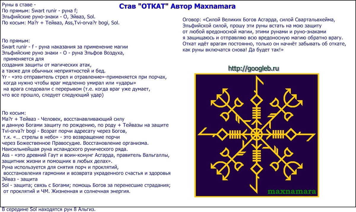 Руны ставы защита