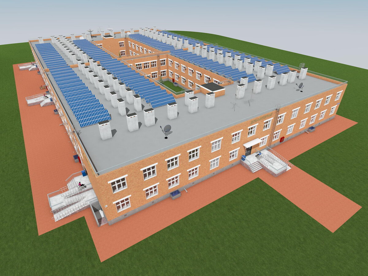 Проект двухэтажного дома-интерната для престарелых и инвалидов