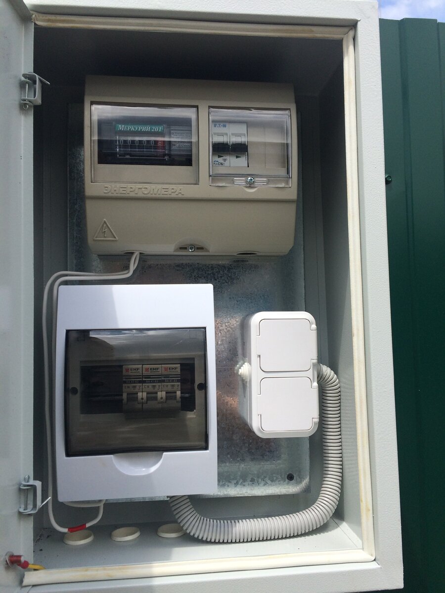 Временный щит на участке