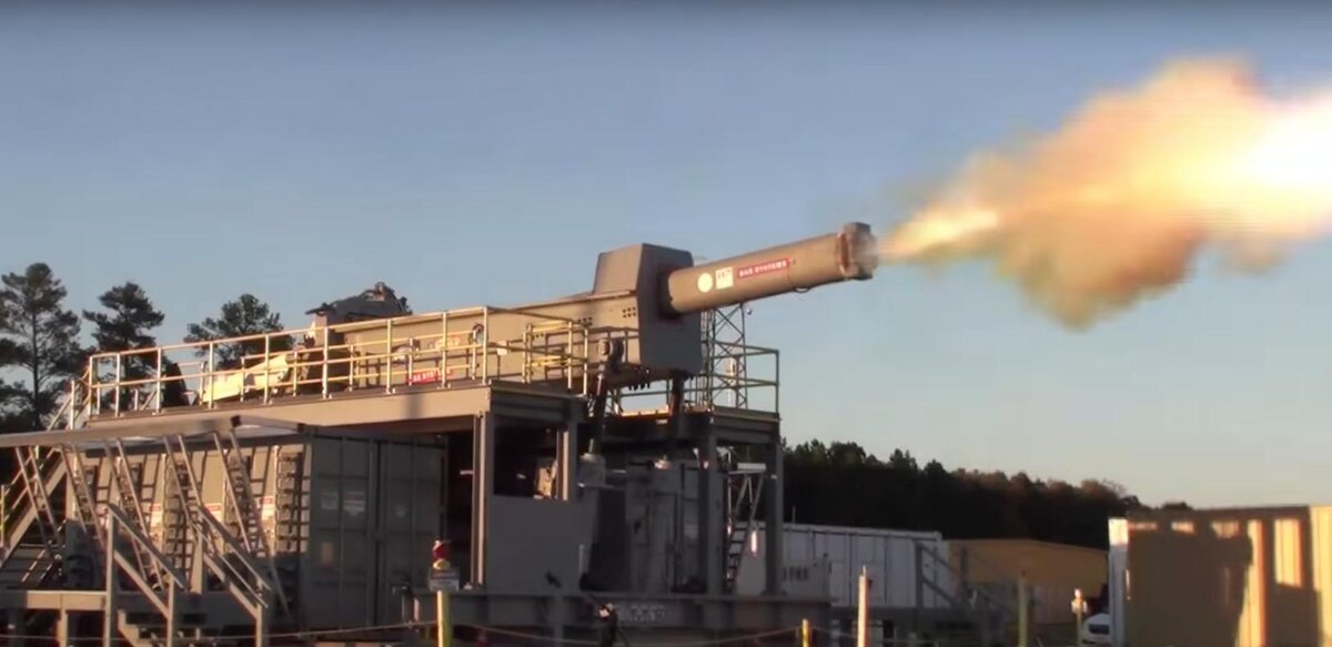 В настоящее время нет никаких изображений разрабатываемой американцами супер-пушки. Изображение взято из открытых источников - https://yandex.ru/images/