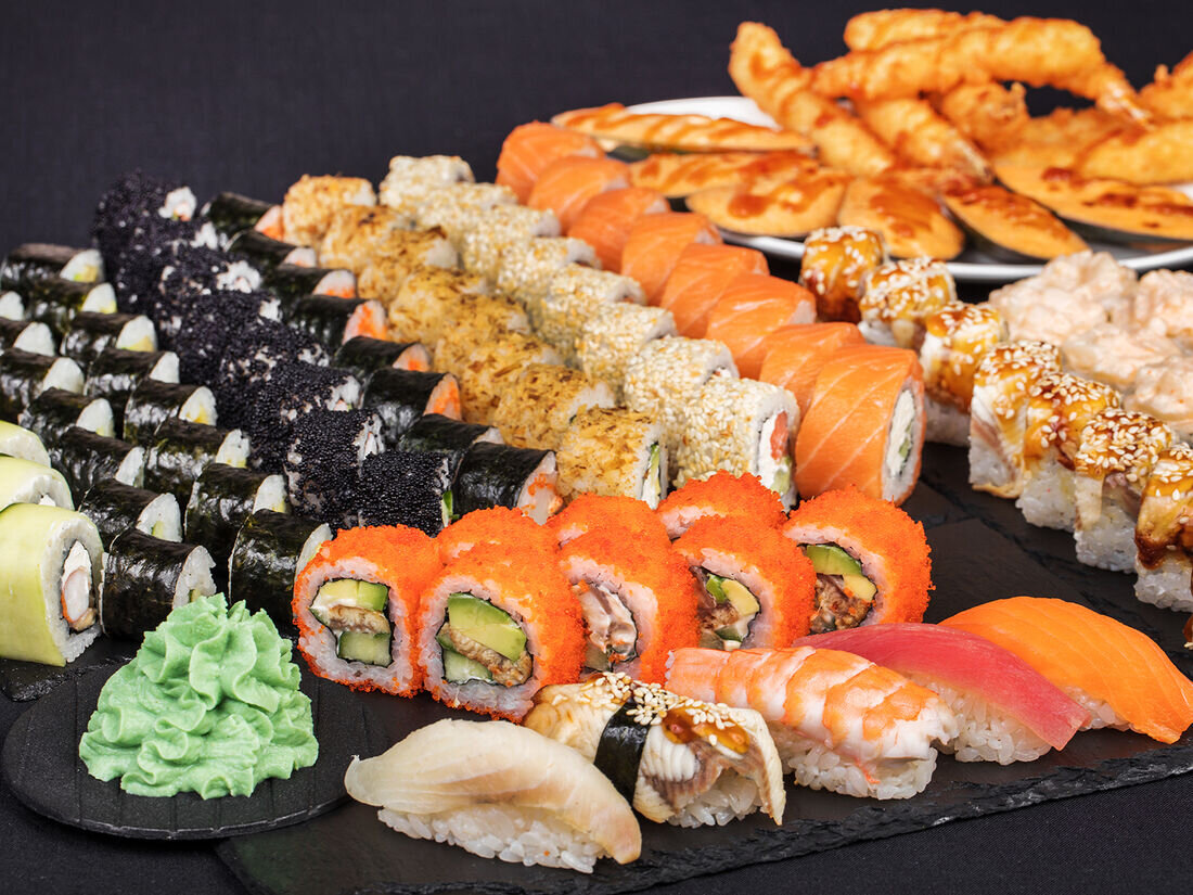 Меню доставки роллов