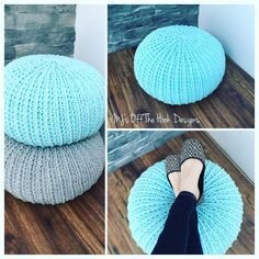 Вязаные пуфы в интерьере. Фото и схемы | Hand made по жизни | Дзен