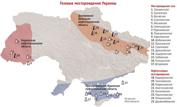 Карта юзовского месторождения