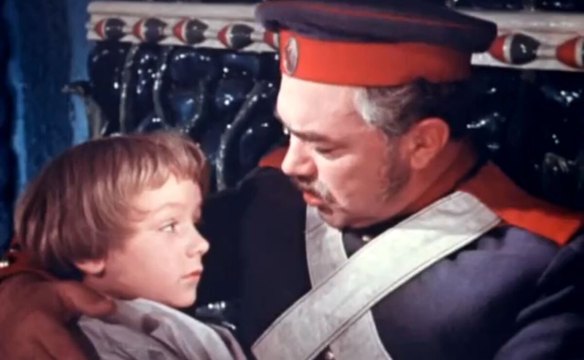 Виктор Перевалов и Михаил Кузнецов в кинофильме "Марья-искусница", 1959 г., режиссер Александр Роу, сценарист Евгений Шварц, композитор  Андрей Волконский (скриншот)