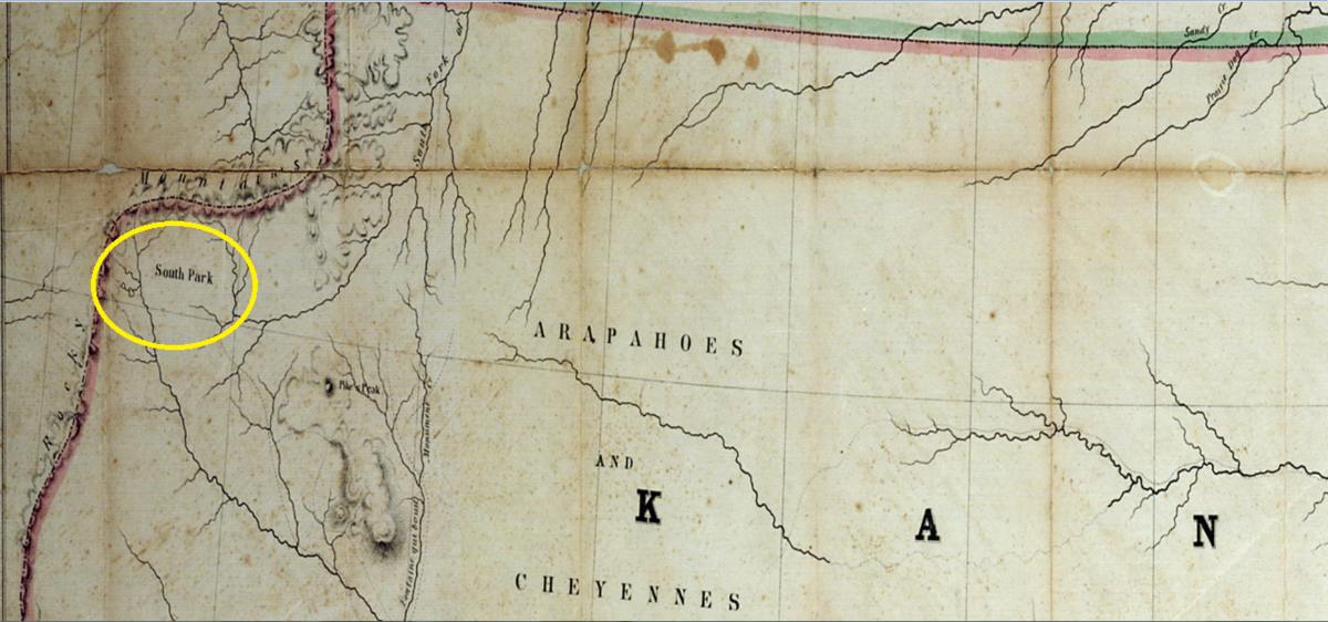 Саут-Парк на карте 1854 года